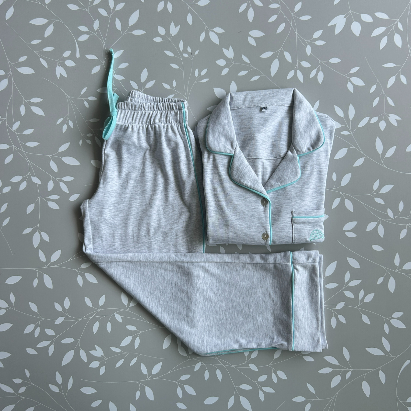PIJAMA ALGODON CAMISERO GRIS