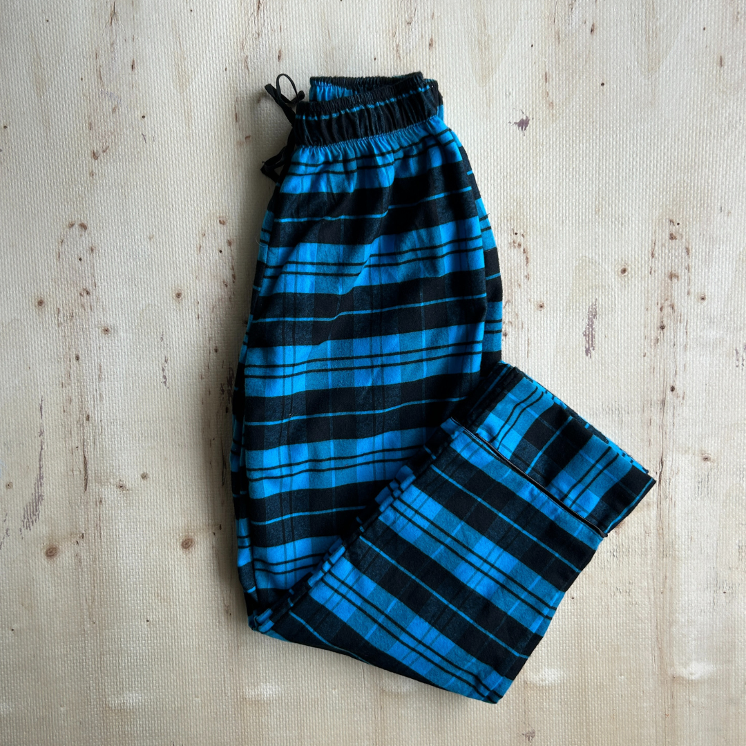 PIJAMA PANTALON FRANELA AZUL