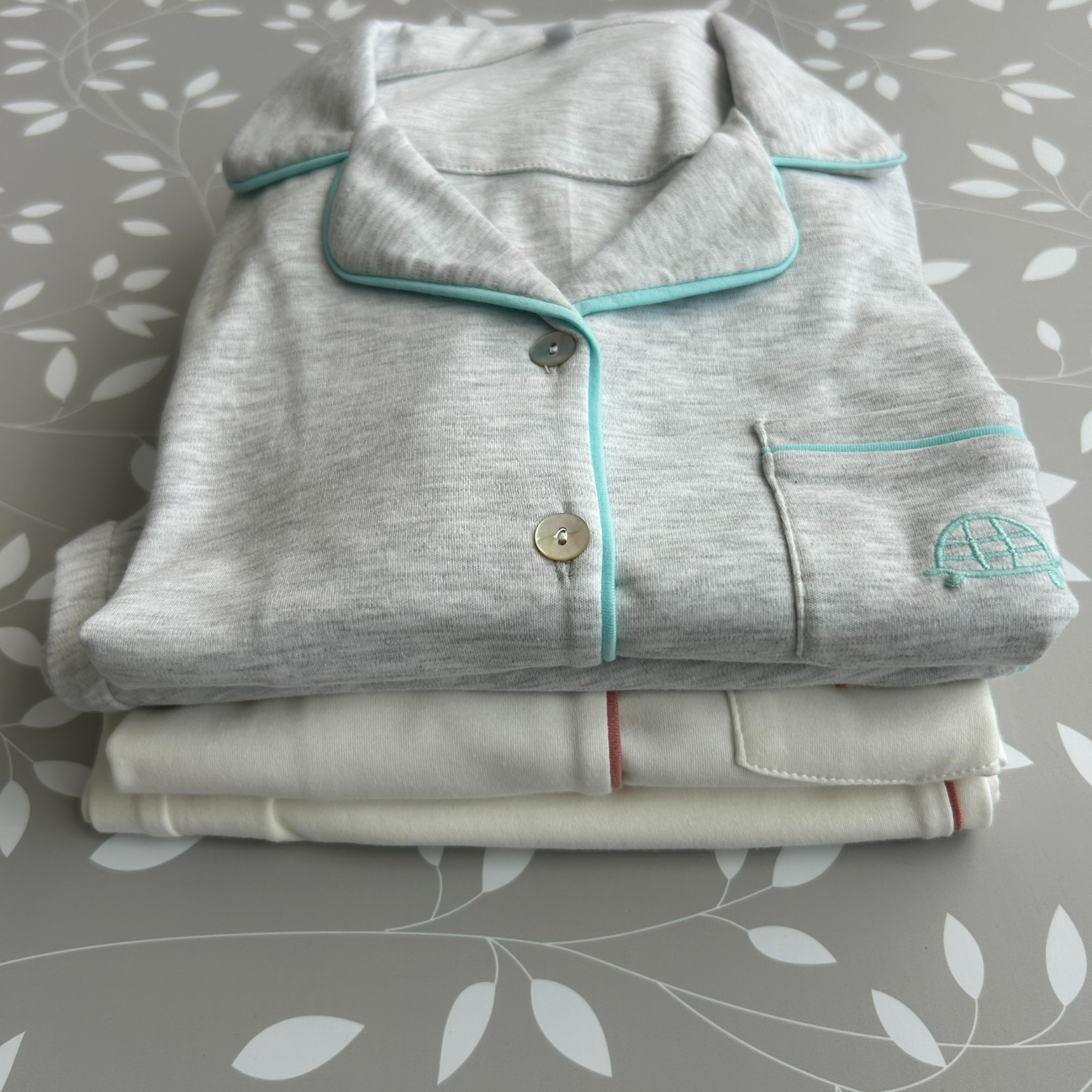 PIJAMA ALGODON CAMISERO GRIS
