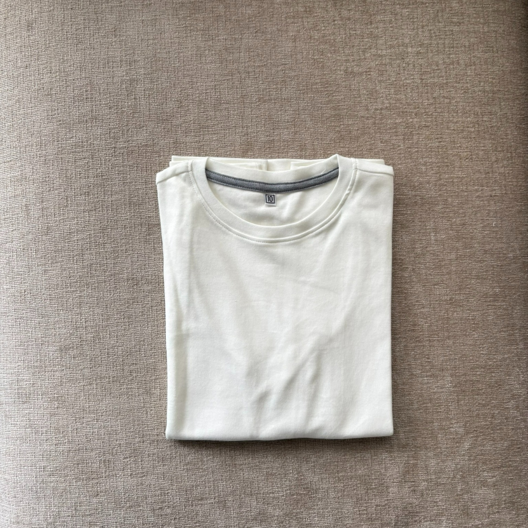 POLO MANGA LARGA COLOR ENTERO BLANCO