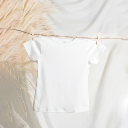 Camiseta Algodón Pima Manga Corta Cuello Picoeta