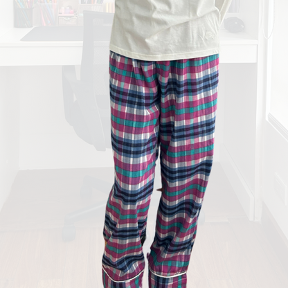 Pijama Franela Pantalón Lila