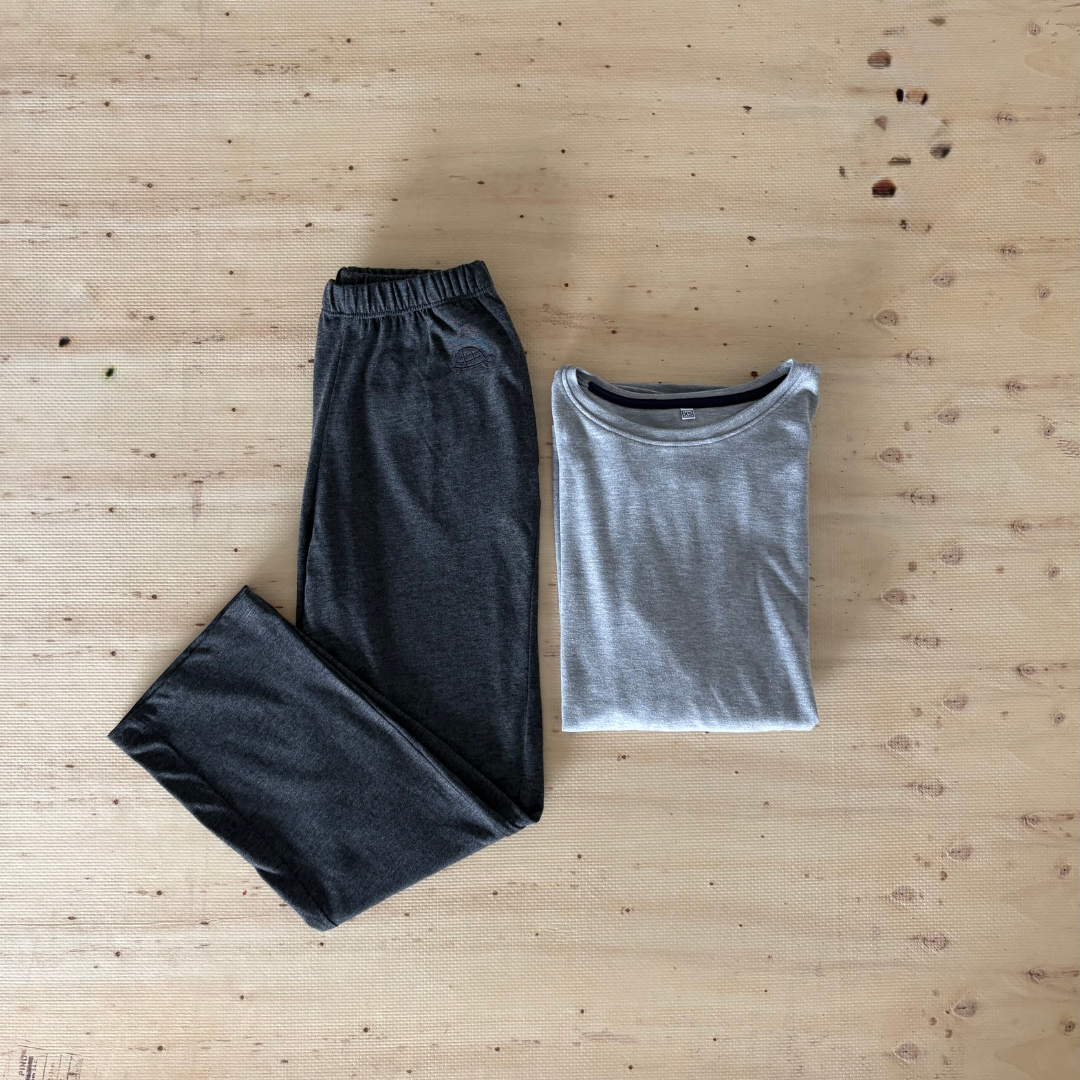 PIJAMA LISA ALGODON CHARCOAL GRIS