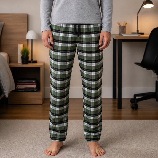 PIJAMA PANTALON FRANELA VERDE