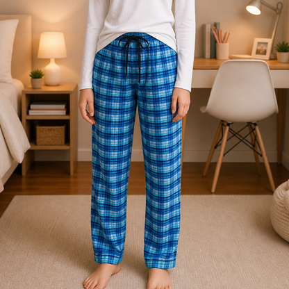 PIJAMA PANTALON FRANELA CELESTE