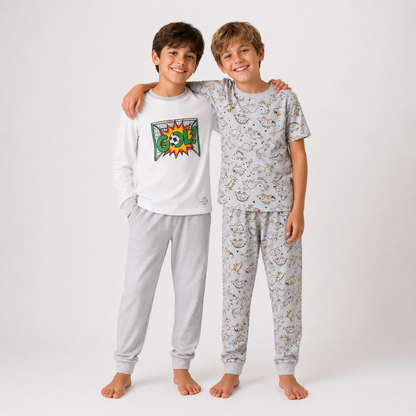 Pijama Jurassic 3 piezas de algodón para niño Tartaruga