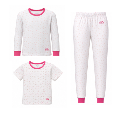 Pijama Jardín 3 piezas de algodón para niña Tartaruga