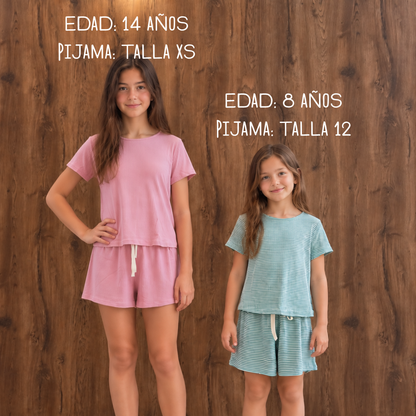 Pijama Algodón Rib Rayas